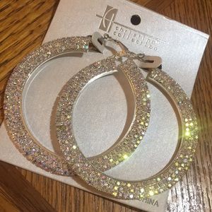 NWOT Silver Hoop Earrings